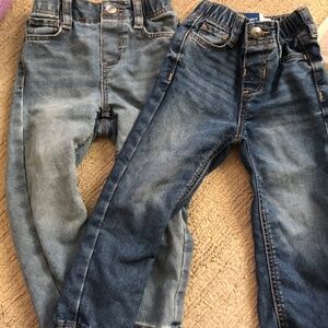 2 Pairs Unisex Old Navy Wow Pull On Toddler Jeans